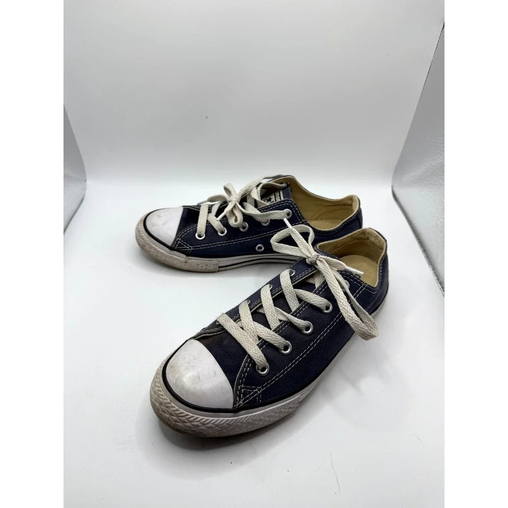Converse Chuck Taylor All Star Ox GS 3J237 Kids 2 Sneaker Navy Canvas Shoes‎